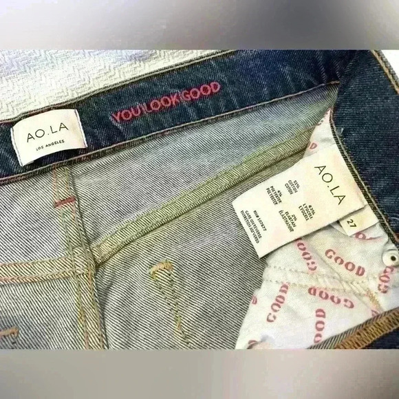 AO LA High Rise Skinny Jeans Destroyed Denim Size 27 - Picture 4 of 7